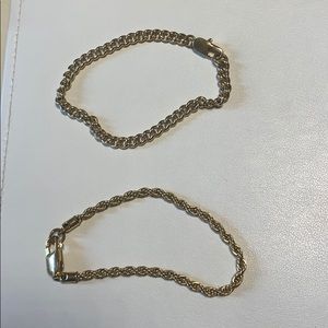Gold link bracelets